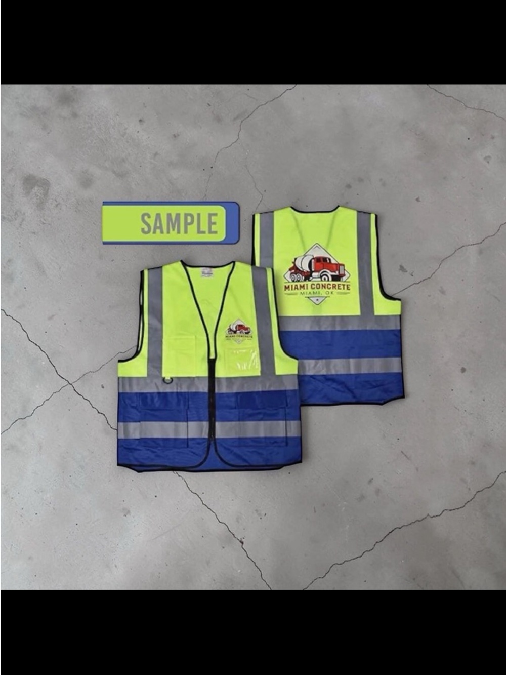 High-Visibility Safety Vest with Miami Concrete Logo custom logo 2